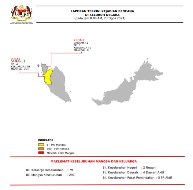 Image of Malaysia, Flooding and Landslide in Pulau Pinang, Perak, Selangor and Kedah States